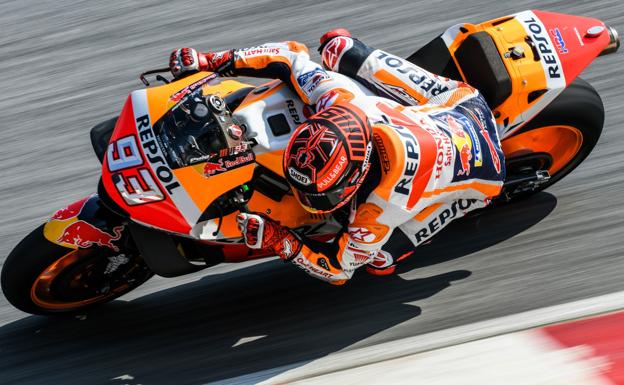 Marc Márquez, en el circuito de Sepang.- 