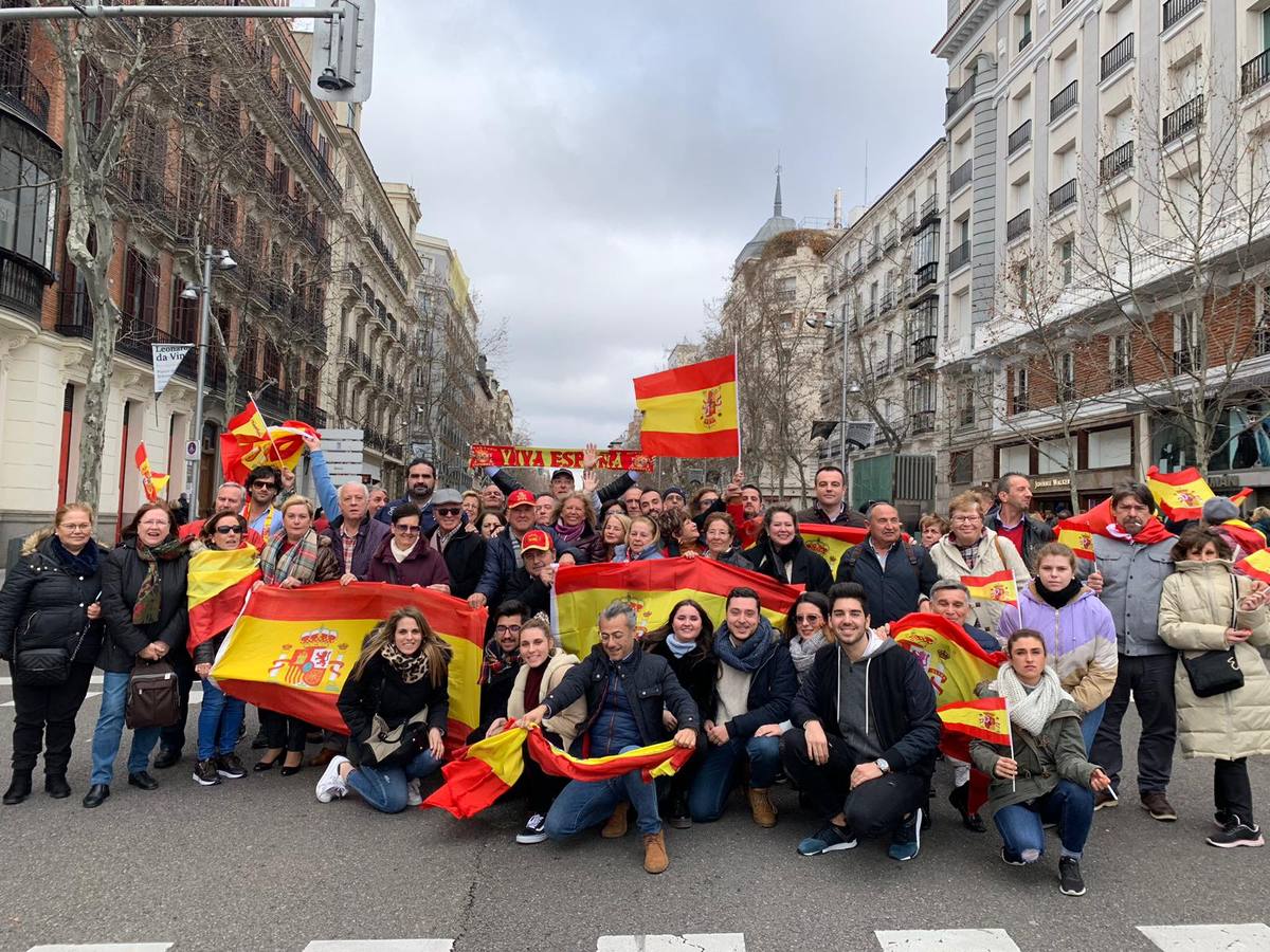 Ángeles Muñoz con la delegación de Marbella