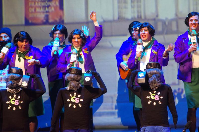 Murga 'Letizia, siempre al filo de la noticia', en la primera noche de semifinales.