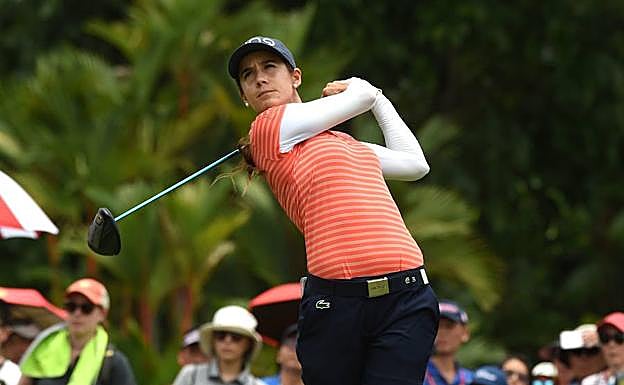 Azahara Muñoz, este pasado fin de semana en el torneo de Singapur. 