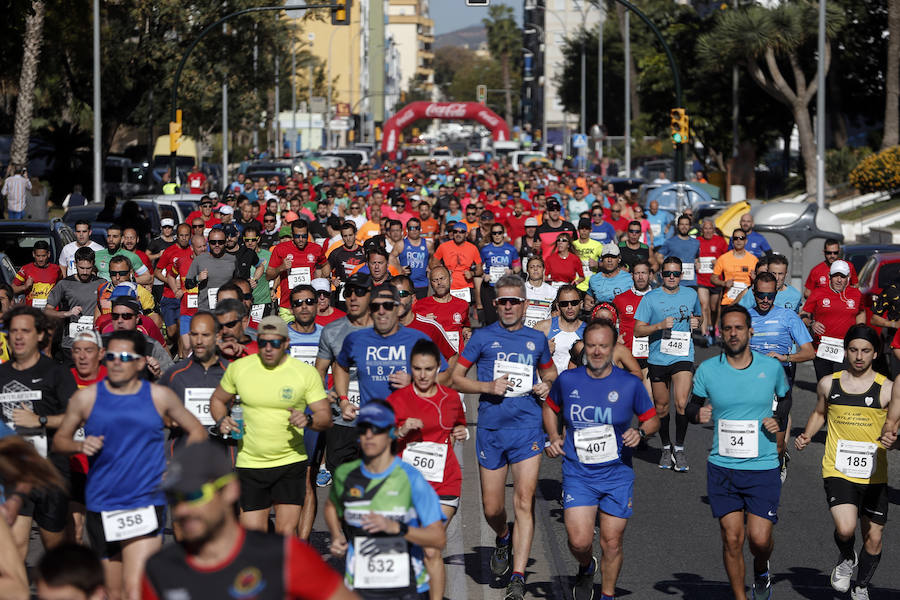 Unos 700 corredores participaron en la tradicional prueba con llegada a Gibralfaro