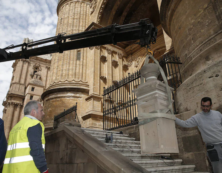 La reja será restaurada por la empresa Chapitel en Antequera y reubicada en su misma posición cuando pase la Semana Santa