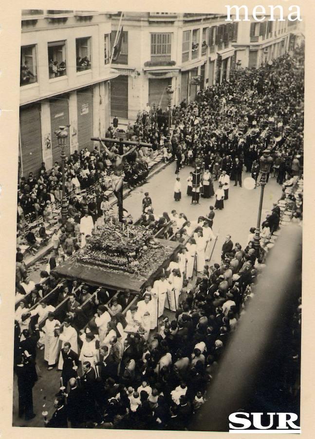 El Cristo, en procesión en 1942