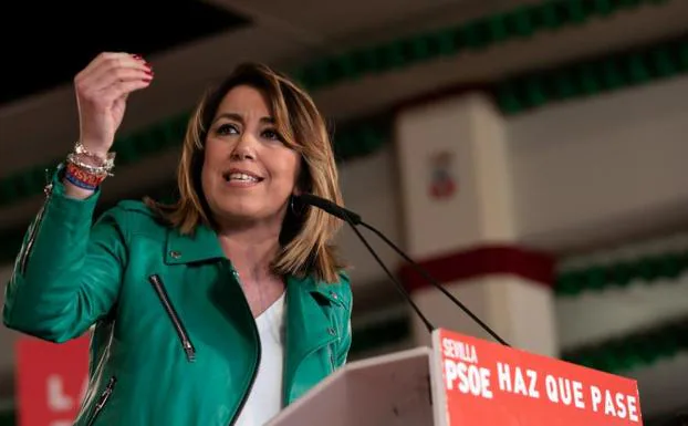 La secretaria general del PSOE-A, Susana Díaz participa en un acto público