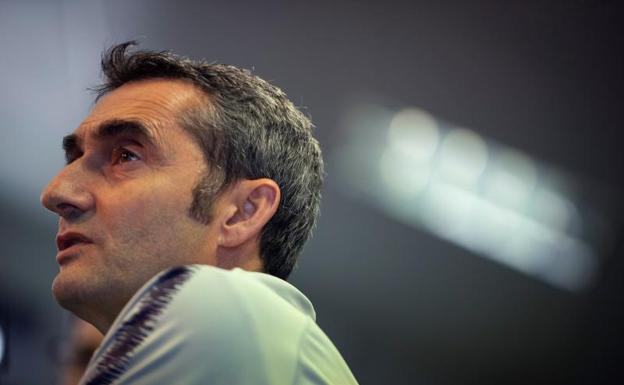 El entrenador del Barcelona, Ernesto Valverde. 