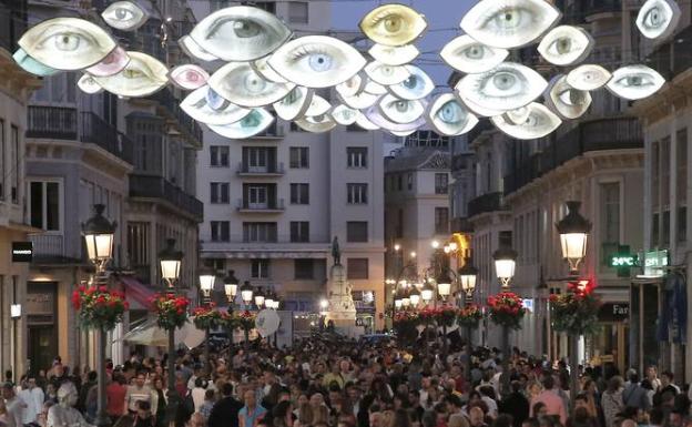 La calle Larios, en la pasada Noche en Blanco. 