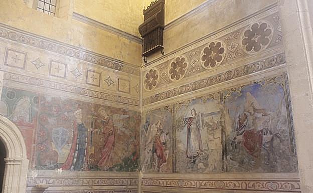 La Antigua Real Colegiata de Santa María ha visto cambiado de manera radical su aspecto para el rodaje de la serie