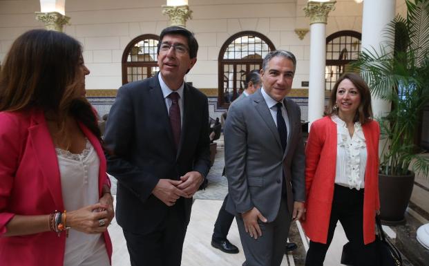 Bendodo y Marín, esta mañana.