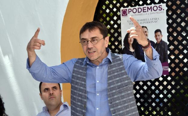 Monedero, junto al candidato de Podemos en Marbella