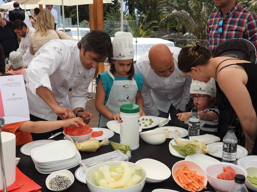 Casi 150 niños de varios colegios de Marbella y de la  Fundación Andrés Olivares  han podido disfrutar de unos divertidos talleres impartidos por 26 chefs de todo el país, que suman 47 estrellas Michelin. 