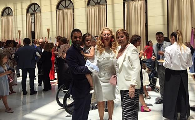 Jacobo Florido, edil; Carolina España, diputada nacional, y Celia Villalobos, exalcaldesa de Málaga 