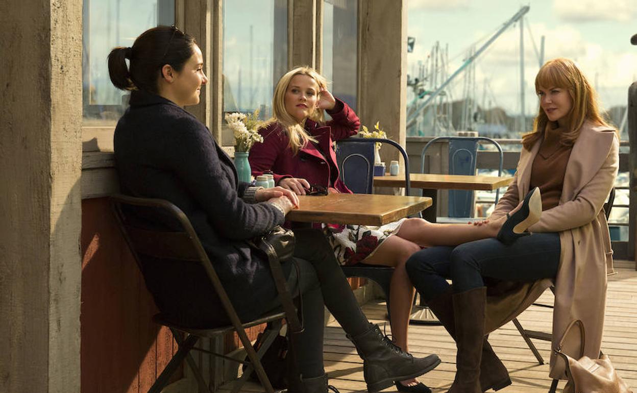 Shailene Woodley, Reese Witherspoon y Nicole Kidman, en una escena de la serie 'Big Little Lies'.