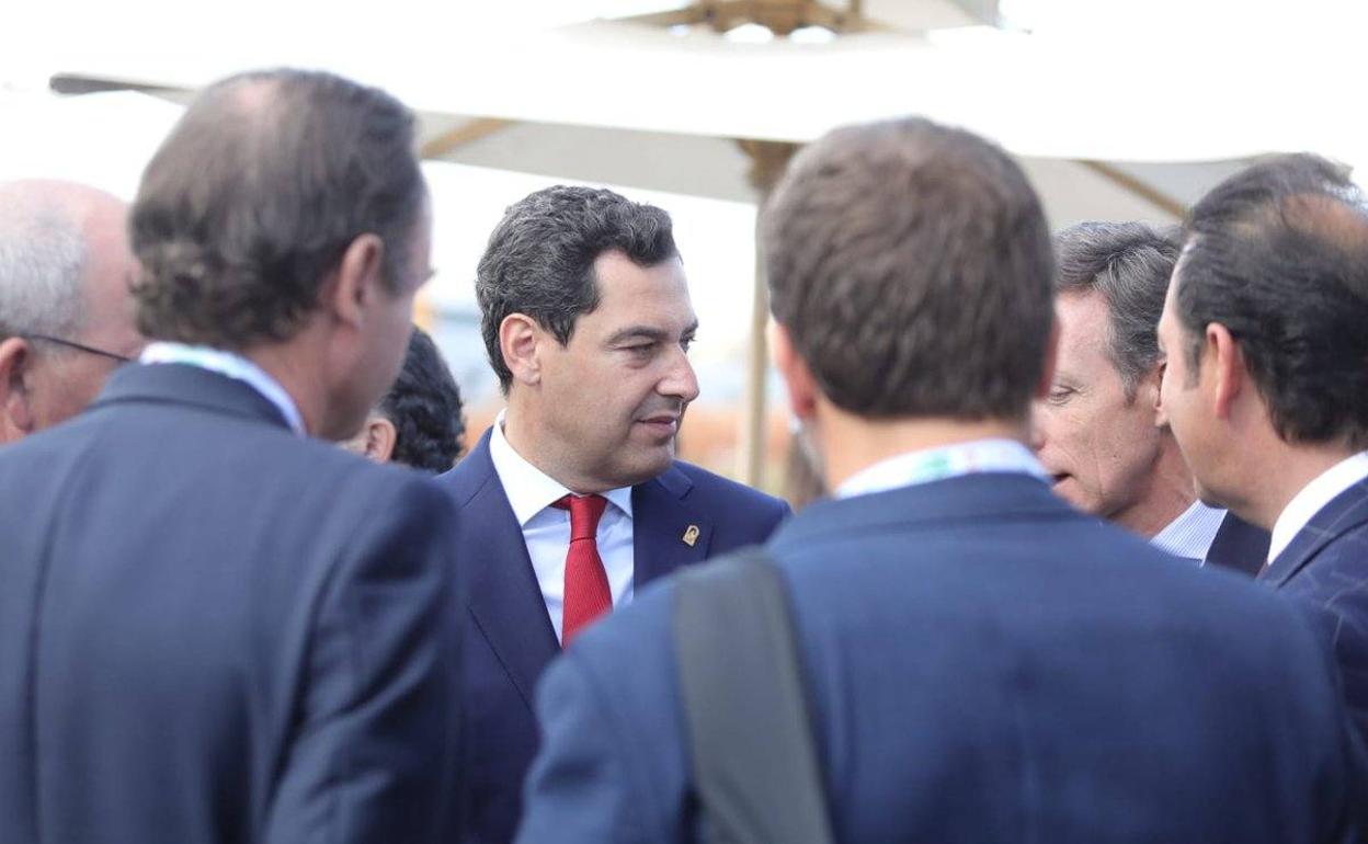 El presidente de la Junta, este miércoles, en Rabat.