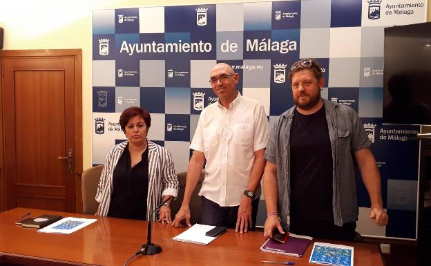 Paqui Macías, Eduardo Zorrilla y Nicolás Sguiglia, este jueves en el Ayuntamiento. 