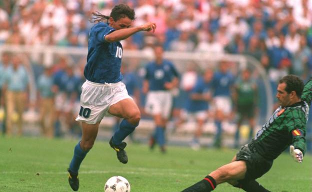 Baggio, en la acción del 2-1