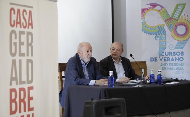 Diego Carcedo y Alfredo Taján, en la apertura del curso.