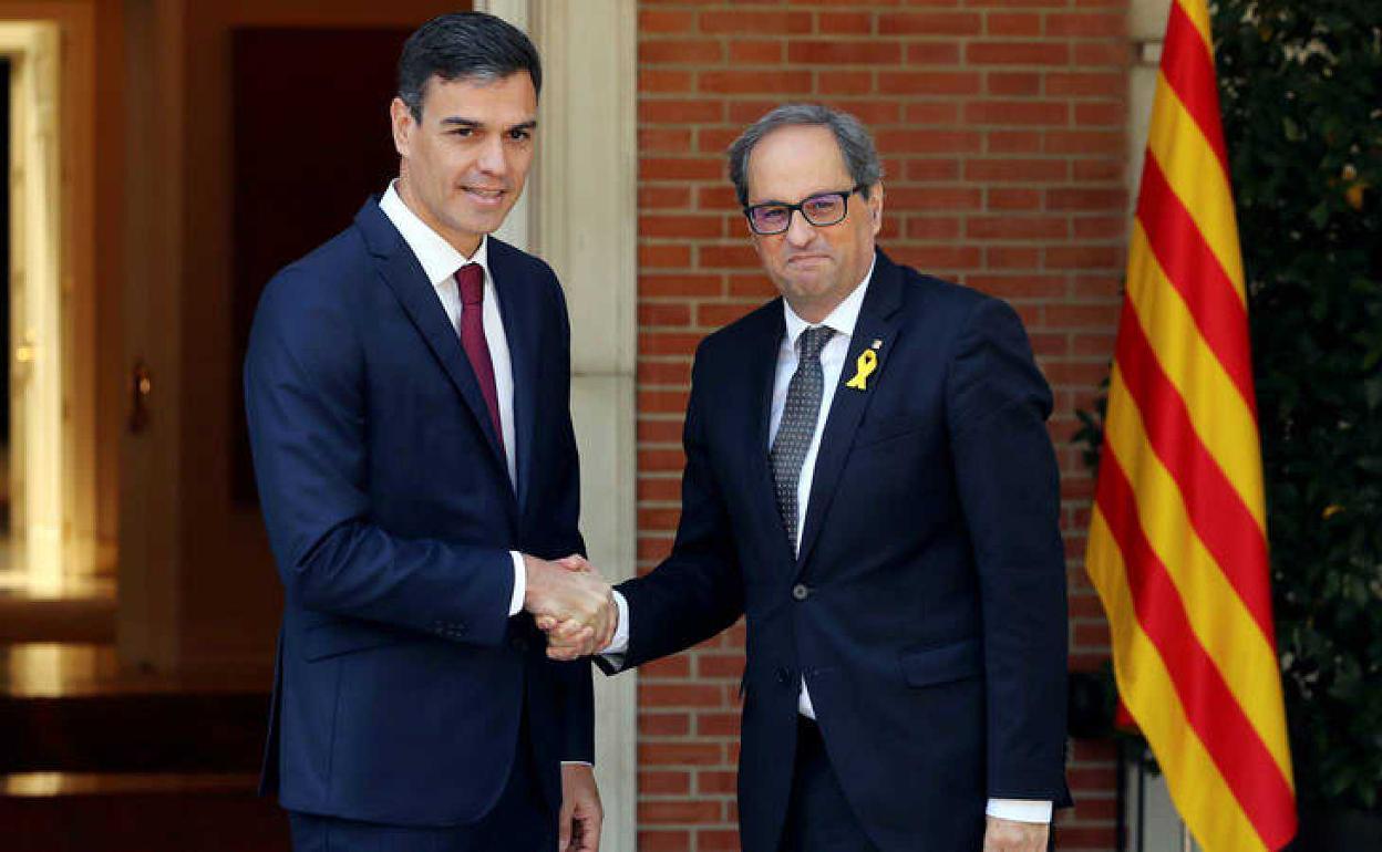 Pedro Sánchez y Quim Torra, en una imagen de archivo. 