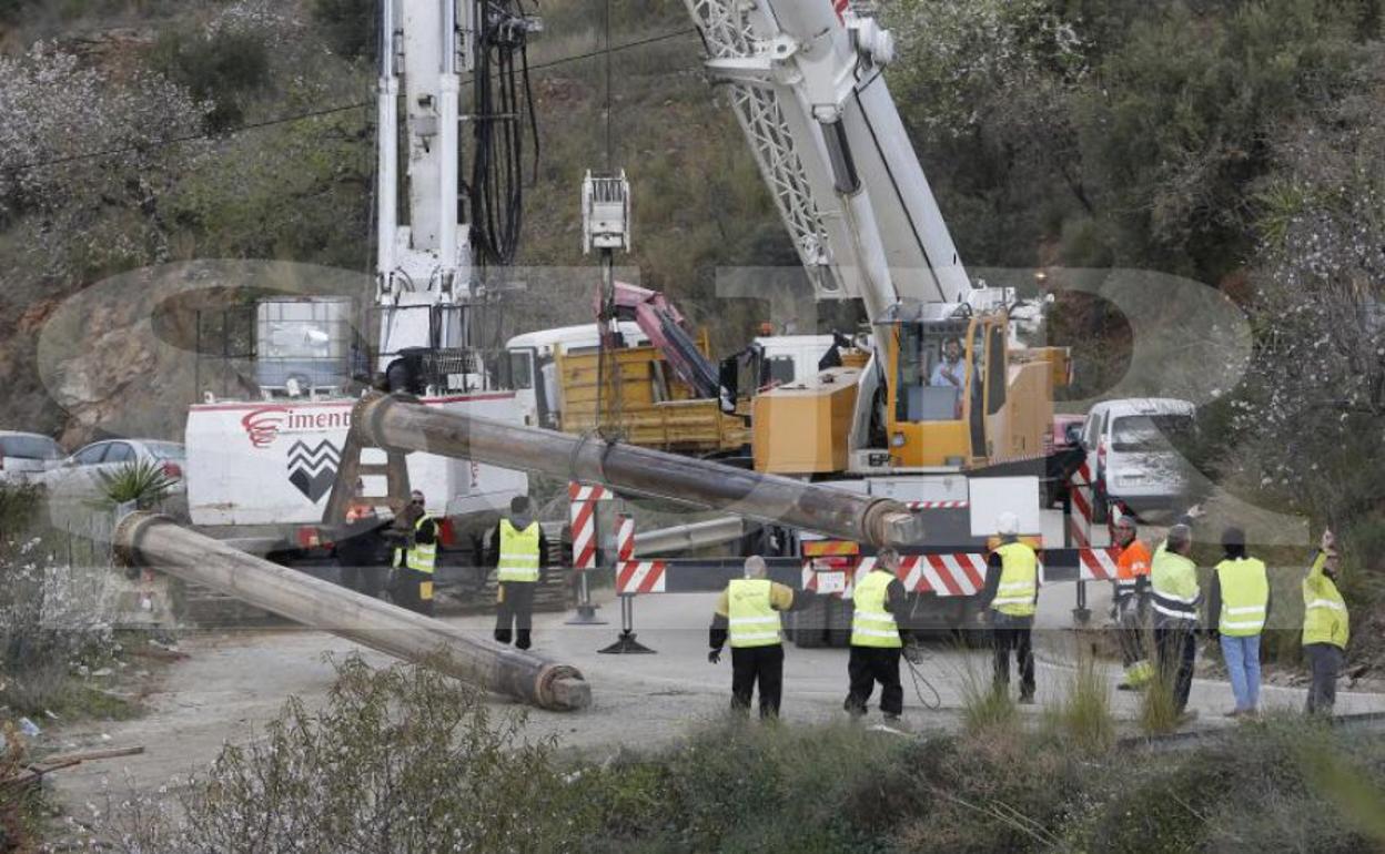 Operativo de rescate del menor.