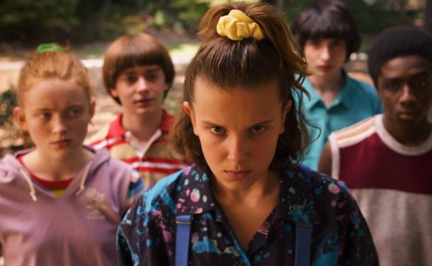 Los personajes de Max, Will, Eleven, Mike y Lucas en la nueva temporada de 'Stranger things'. 