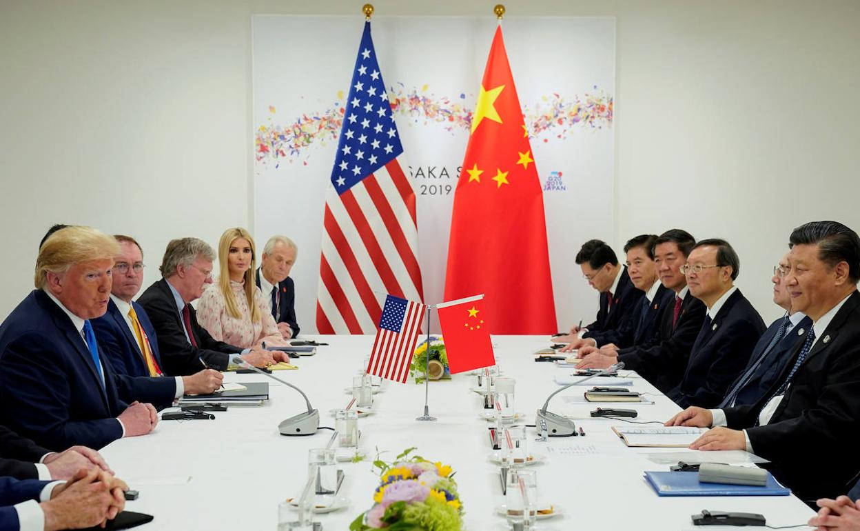 Reunión bilateral EE UU-China. 