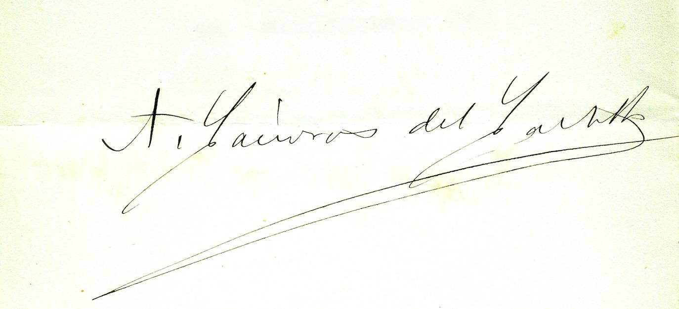 Firma de Cánovas del Castillo.