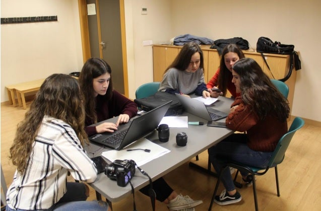 Los miembros del equipo LPSN. Nuria Villoria Testillano, Lucía Adrián Tovar, Sandra Caamaño Gómez, Lucía Fernández Rosas y Paula Fernández Rosas.