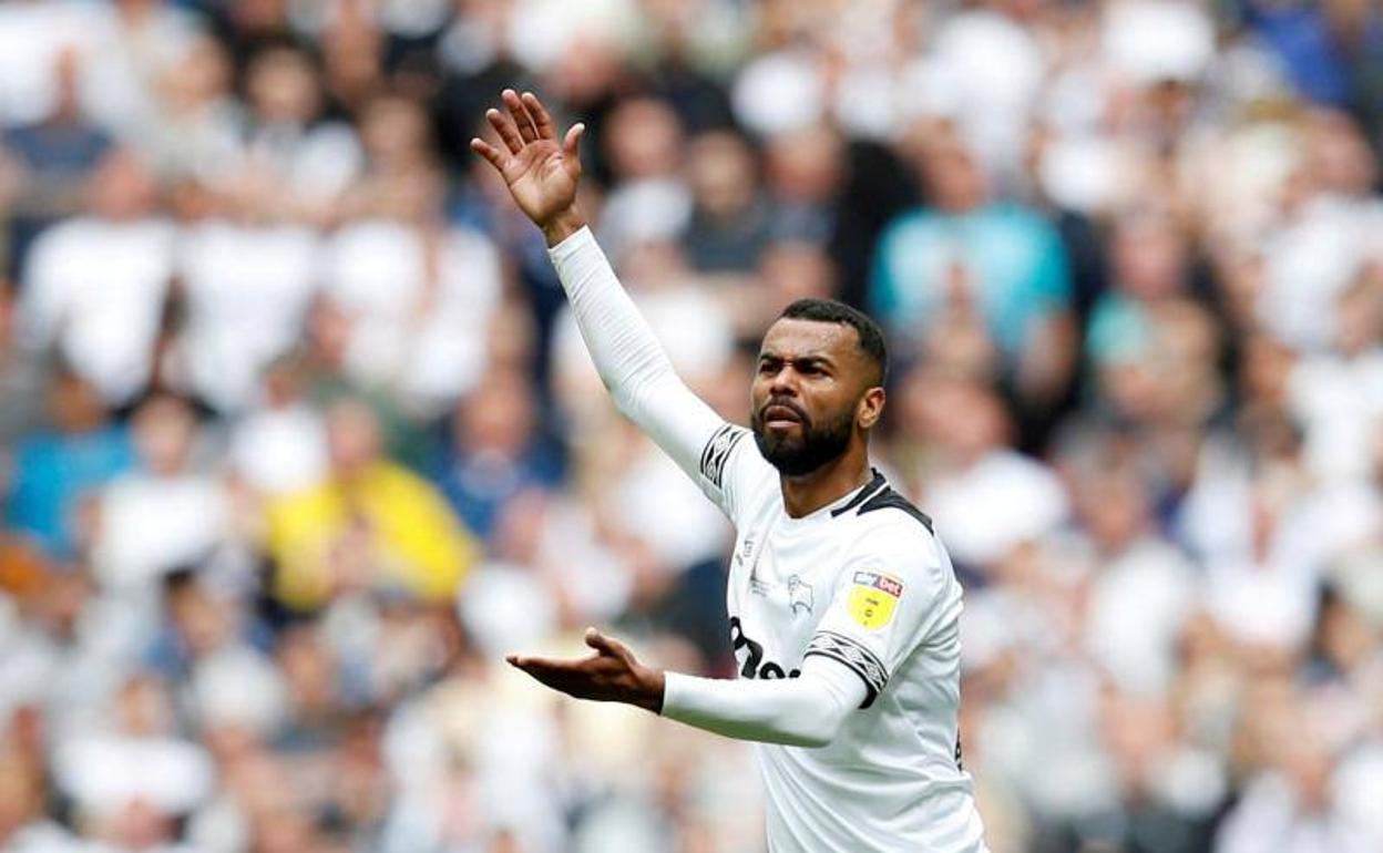 Ashley Cole, en su última temporada con el Derby County.