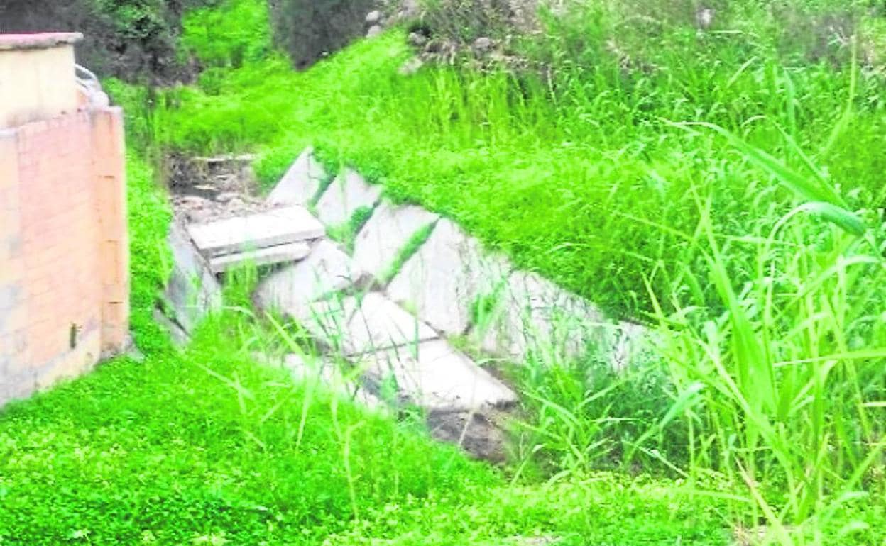 Estado actual del encauzamiento del arroyo del Seghers. 