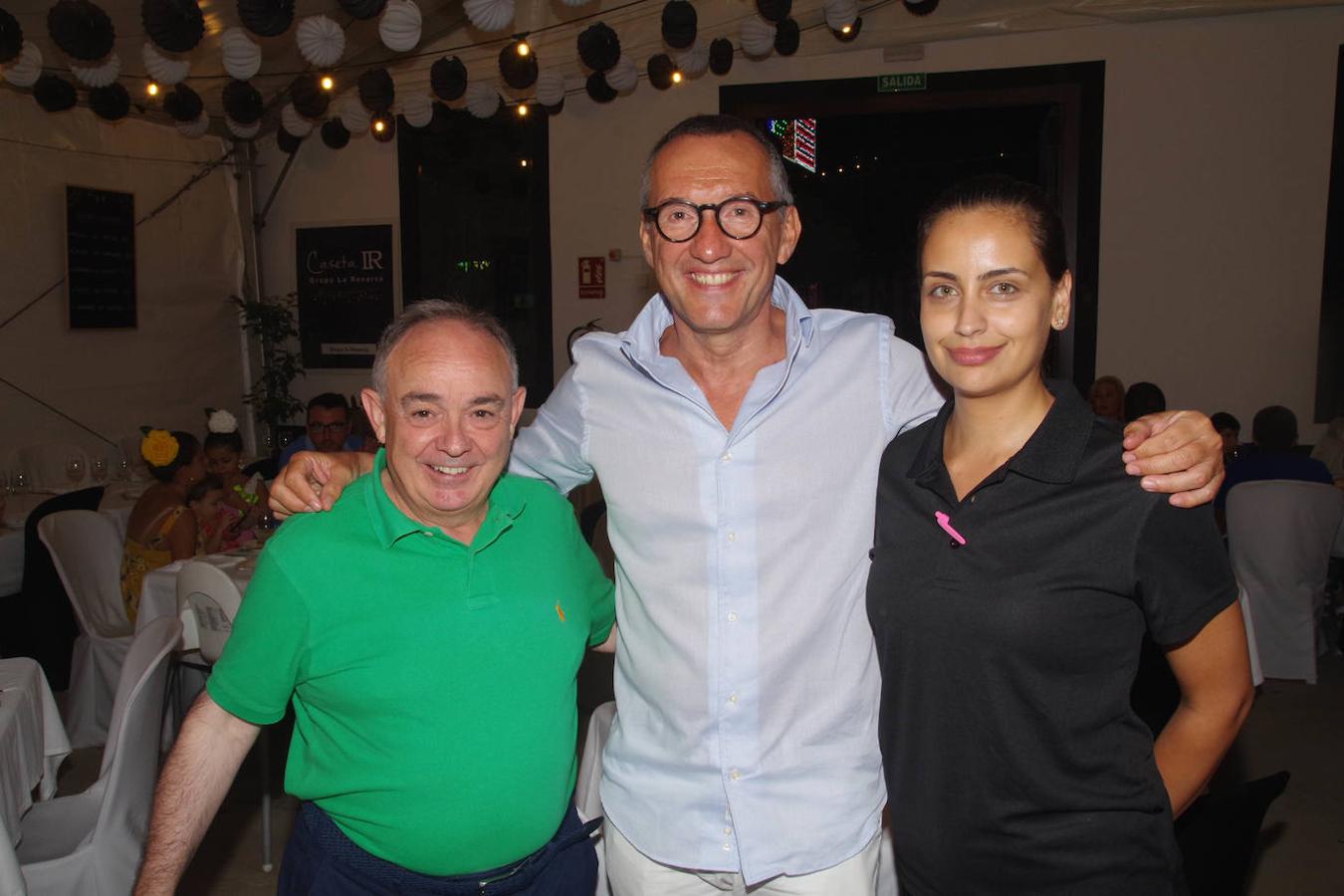 Pepe Gómez, Rosolino Redaelli y Oliva Villén.