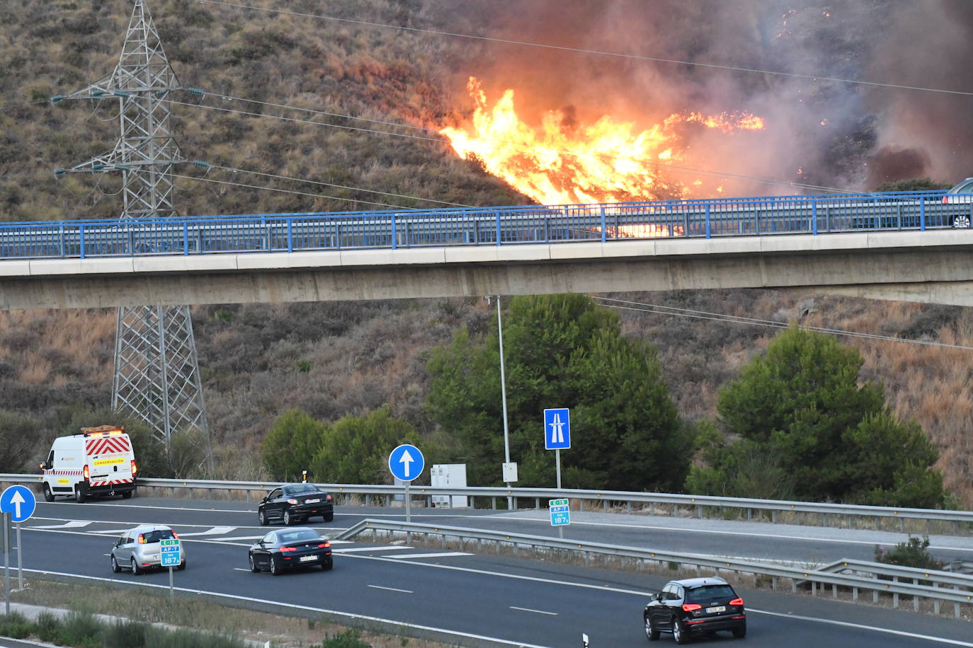 El fuego se originó en la zona conocida como Altos de Marbella. 