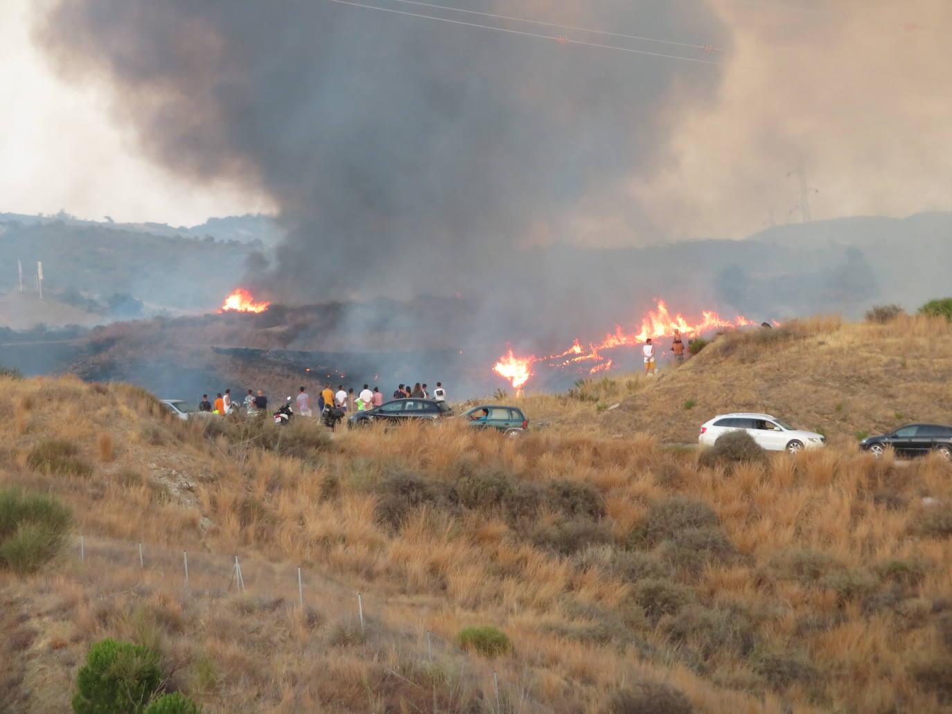 El fuego se originó en la zona conocida como Altos de Marbella. 