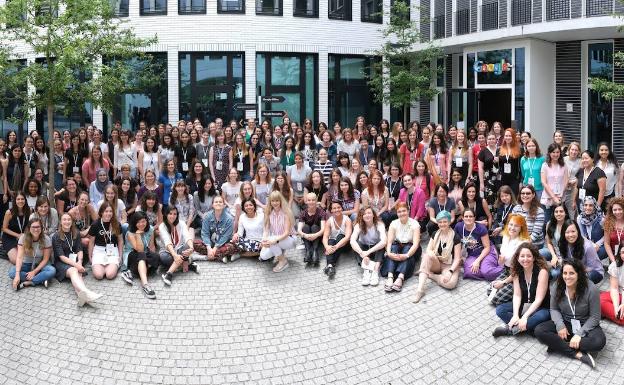 Encuentro de ingenieras de Google en Munich, al que acudieron el pasado mes de mayo tres malagueñas: Ángela Dini, Marta Gómez y María Expósito. 