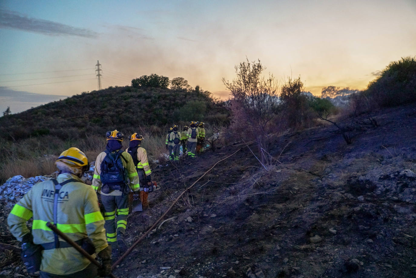 Fotos: El incendio en el paraje Los Monteros de Marbella en imágenes