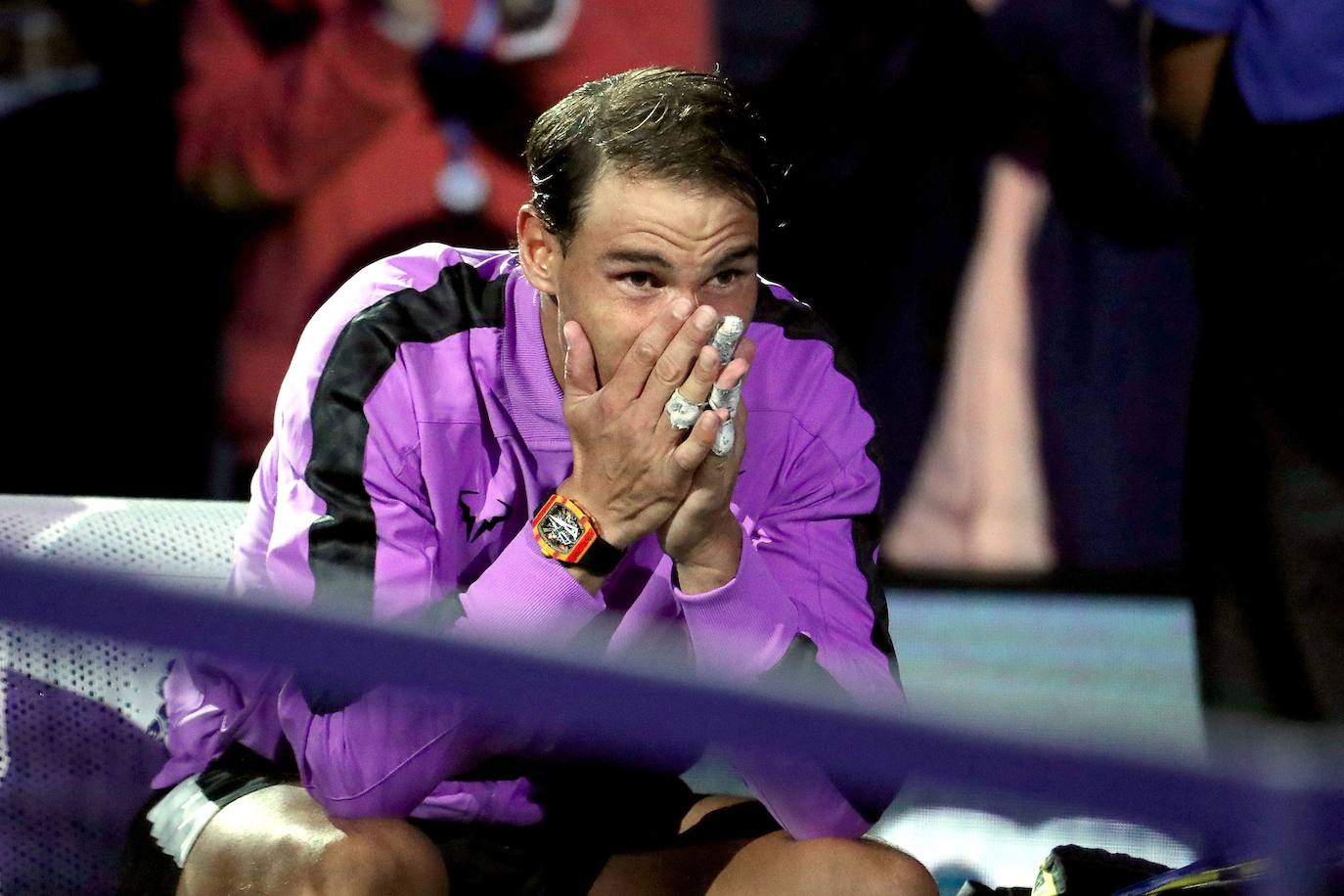 Rafa Nadal celebra su cuarto título del Abierto de Estdos Unidos, que supone su 19ª Grand Slam.