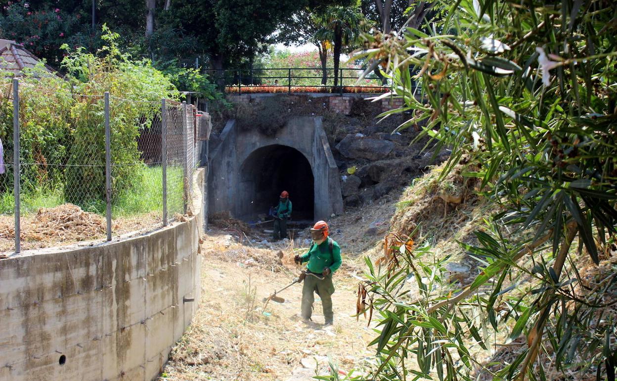 Trabajos de limpieza en uno de los arroyos 