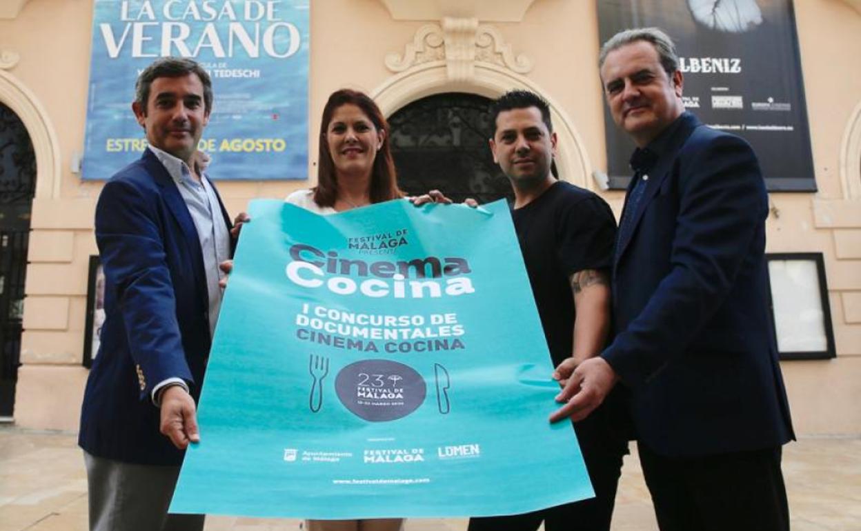 Álvaro Muñoz, Noelia Losada, Diego Gallegos y Juan Antonio Vigar, ayer, en la presentación. 