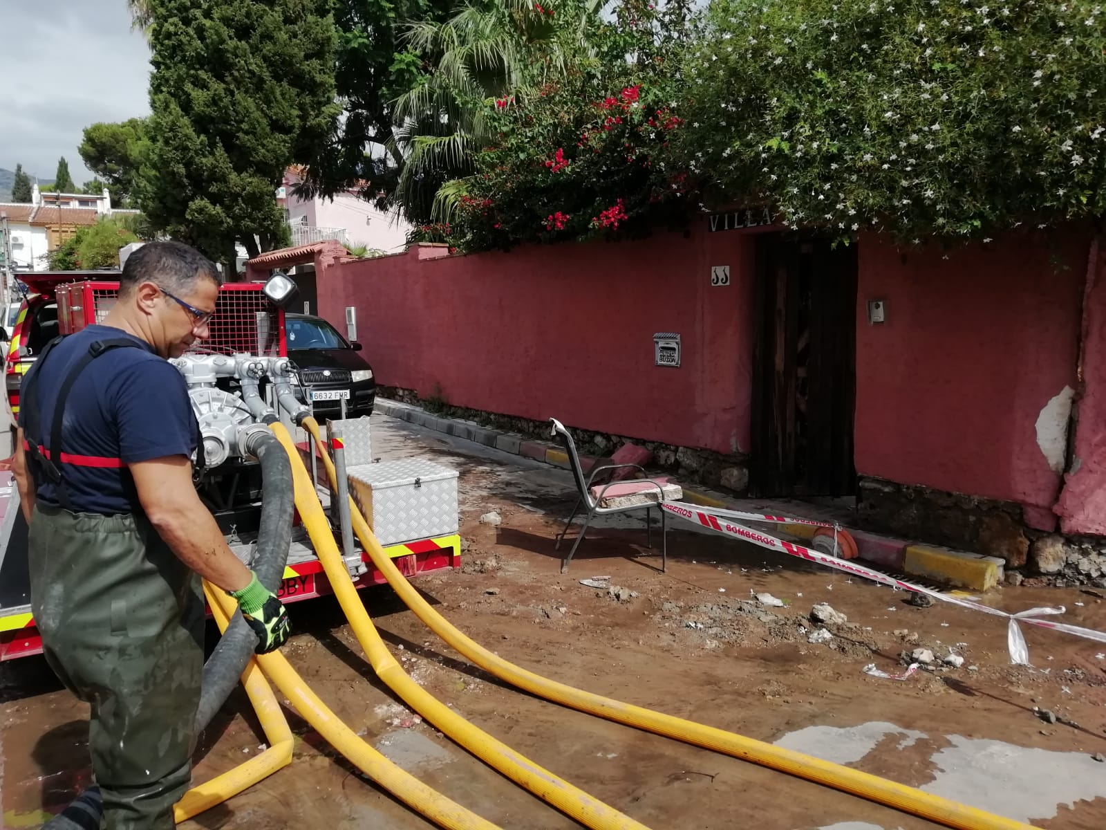 Intervención de Bomberos en El Ramal del Carmelo de Torremolinos