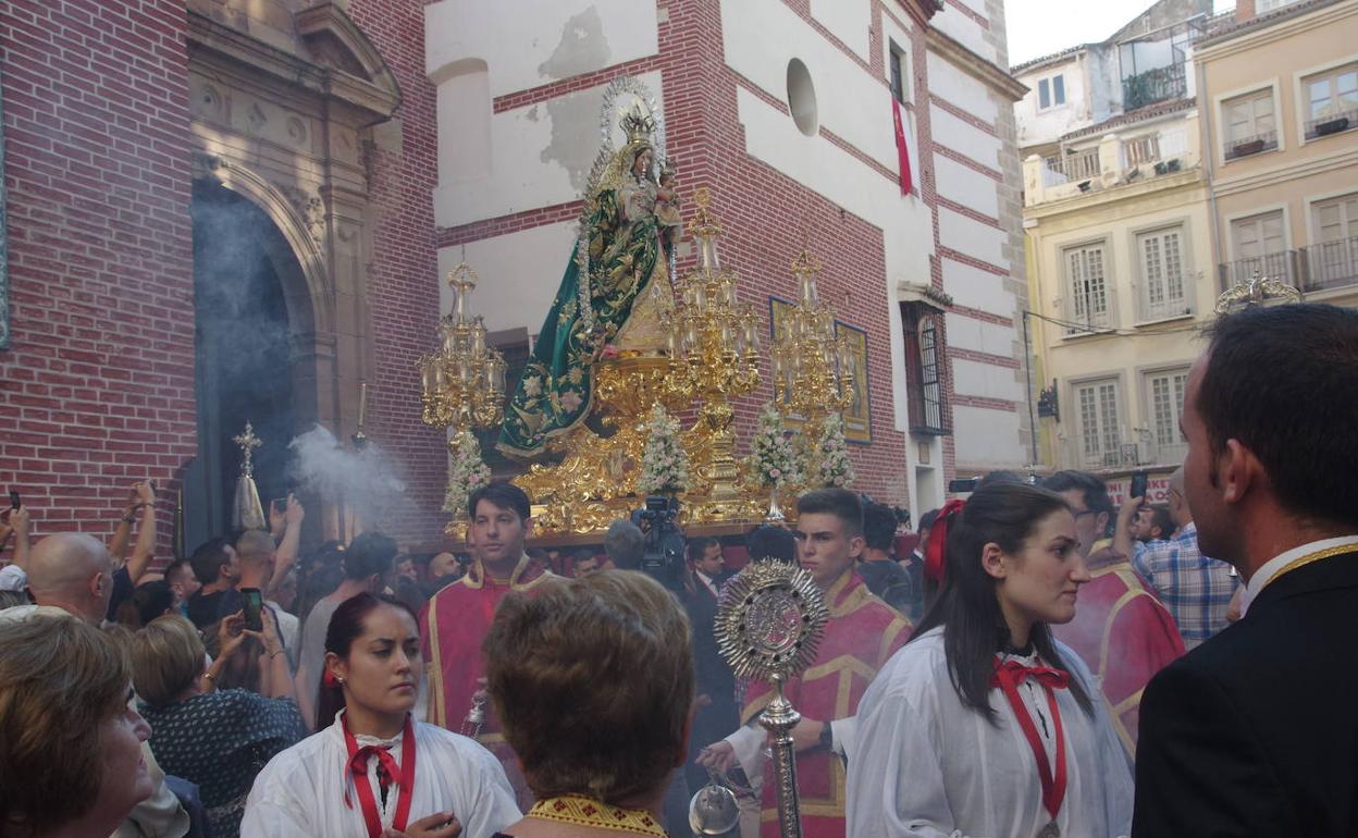 La Virgen de los Remedios, en su salida procesional del año pasado. 