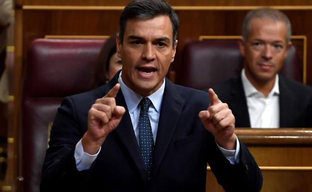 El presidente del Gobierno en funciones, Pedro Sánchez, durante la última sesión de control al Ejecutivo.