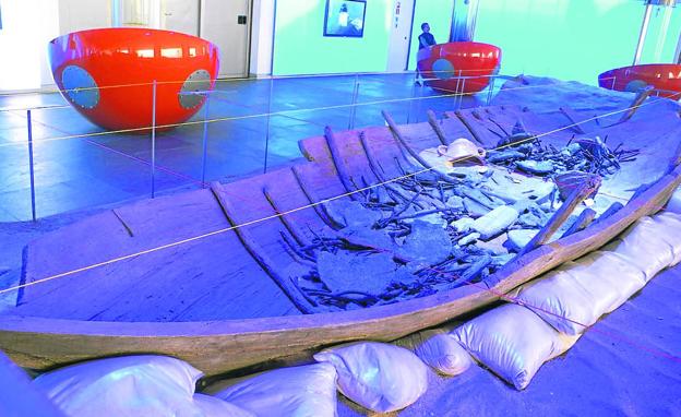 Copia del pecio del 'Mazarrón II' en el Museo Nacional de Arqueología Subacuática de Cartagena..