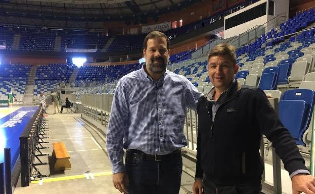 Alfonso Reyes y Rafa Jofresa, en el Palacio de los Deportes. 