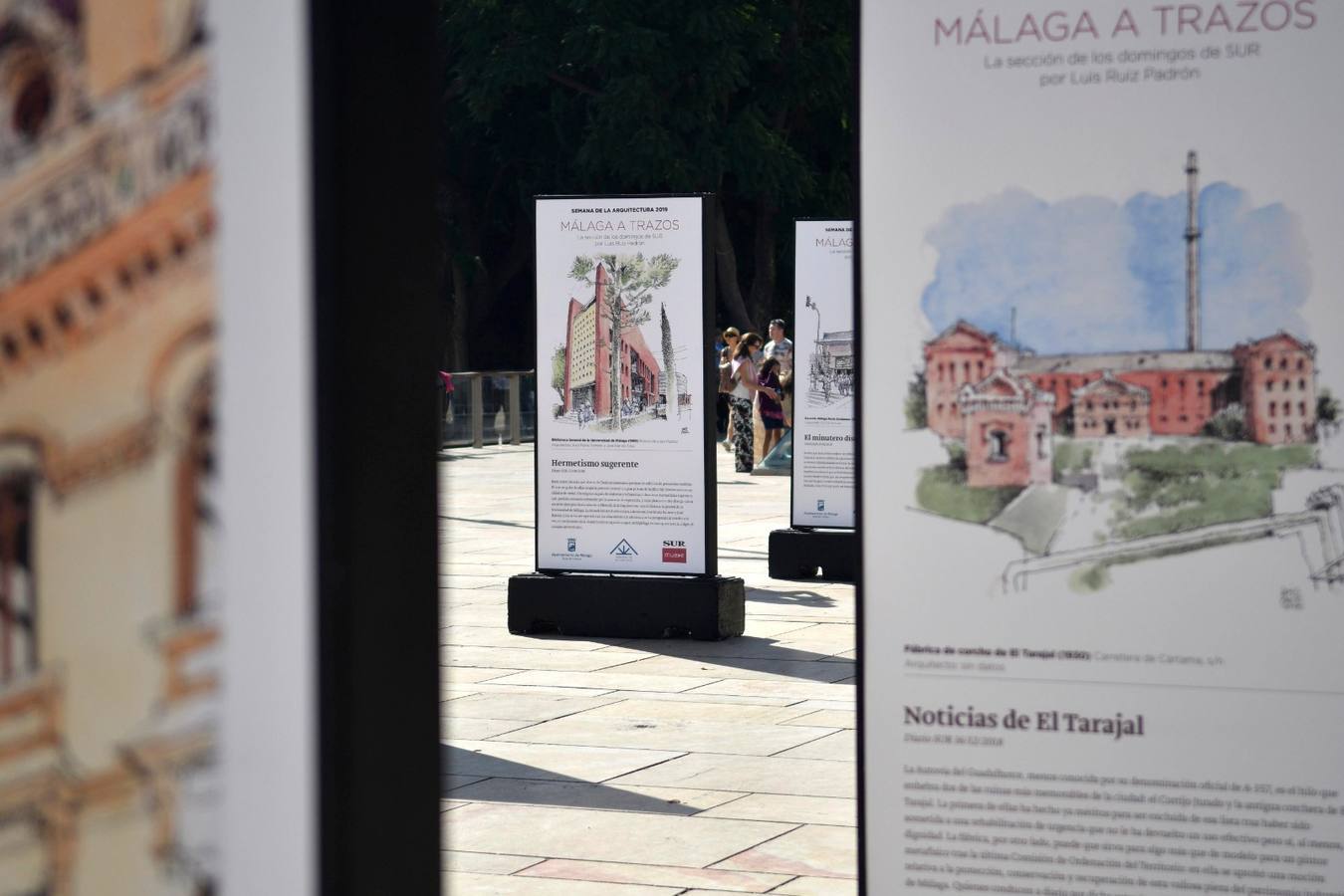 Luis Ruiz padrón abre la Semana de la Arquitectura con una exposición de dibujos en calle Alcazabilla