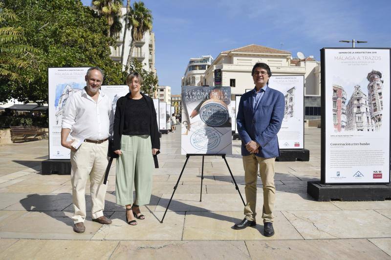 Luis Ruiz padrón abre la Semana de la Arquitectura con una exposición de dibujos en calle Alcazabilla