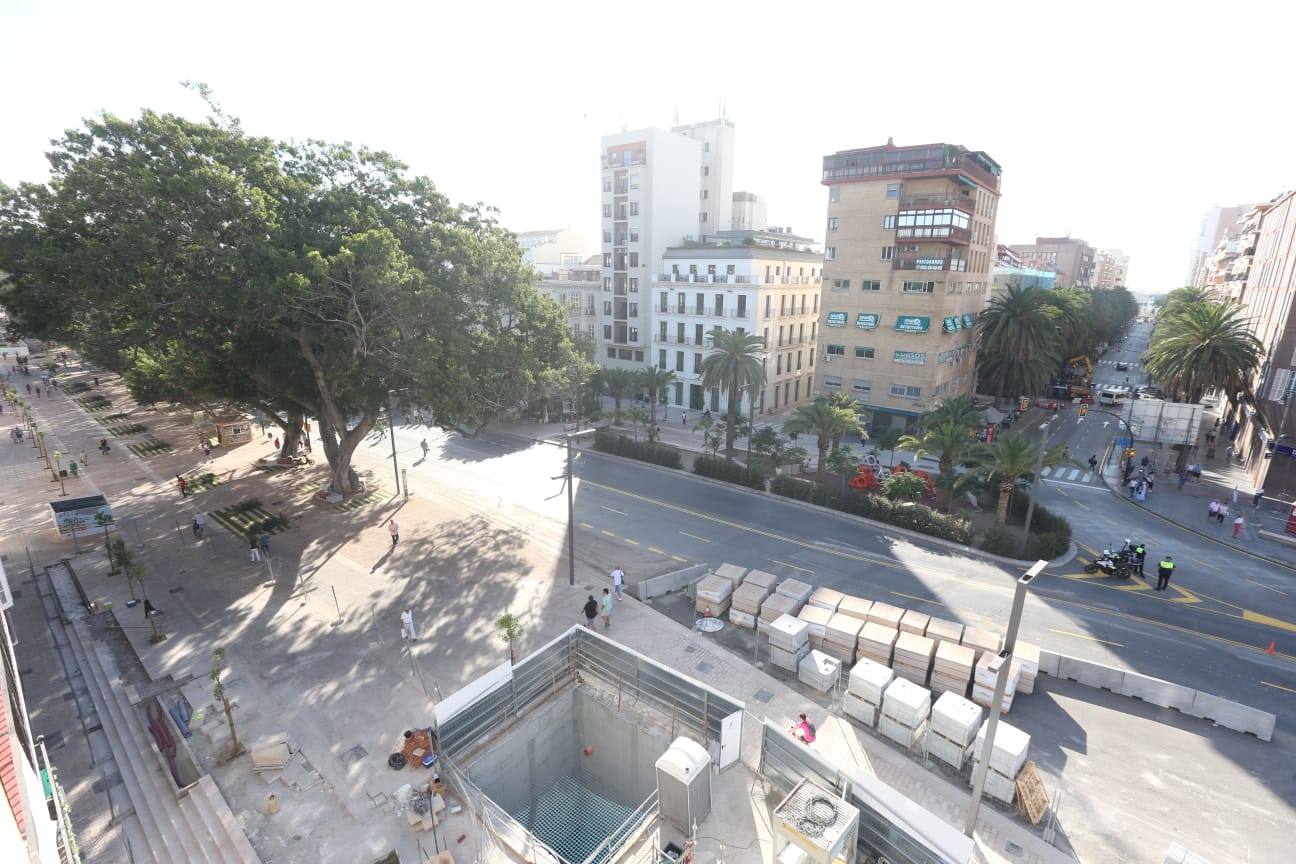 Los coches vuelven a circular en sentido sur por la Alameda de Colón