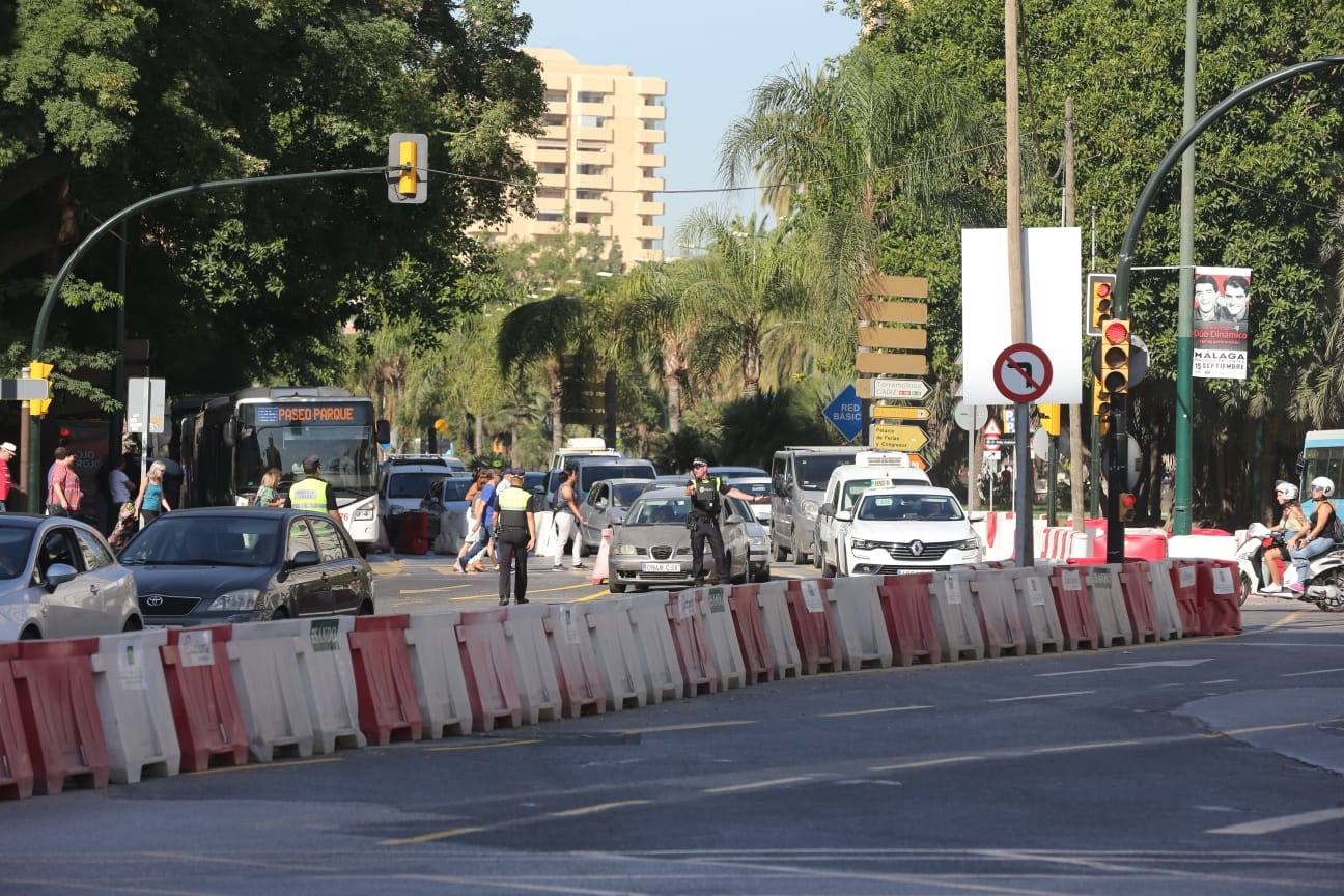 Los coches vuelven a circular en sentido sur por la Alameda de Colón