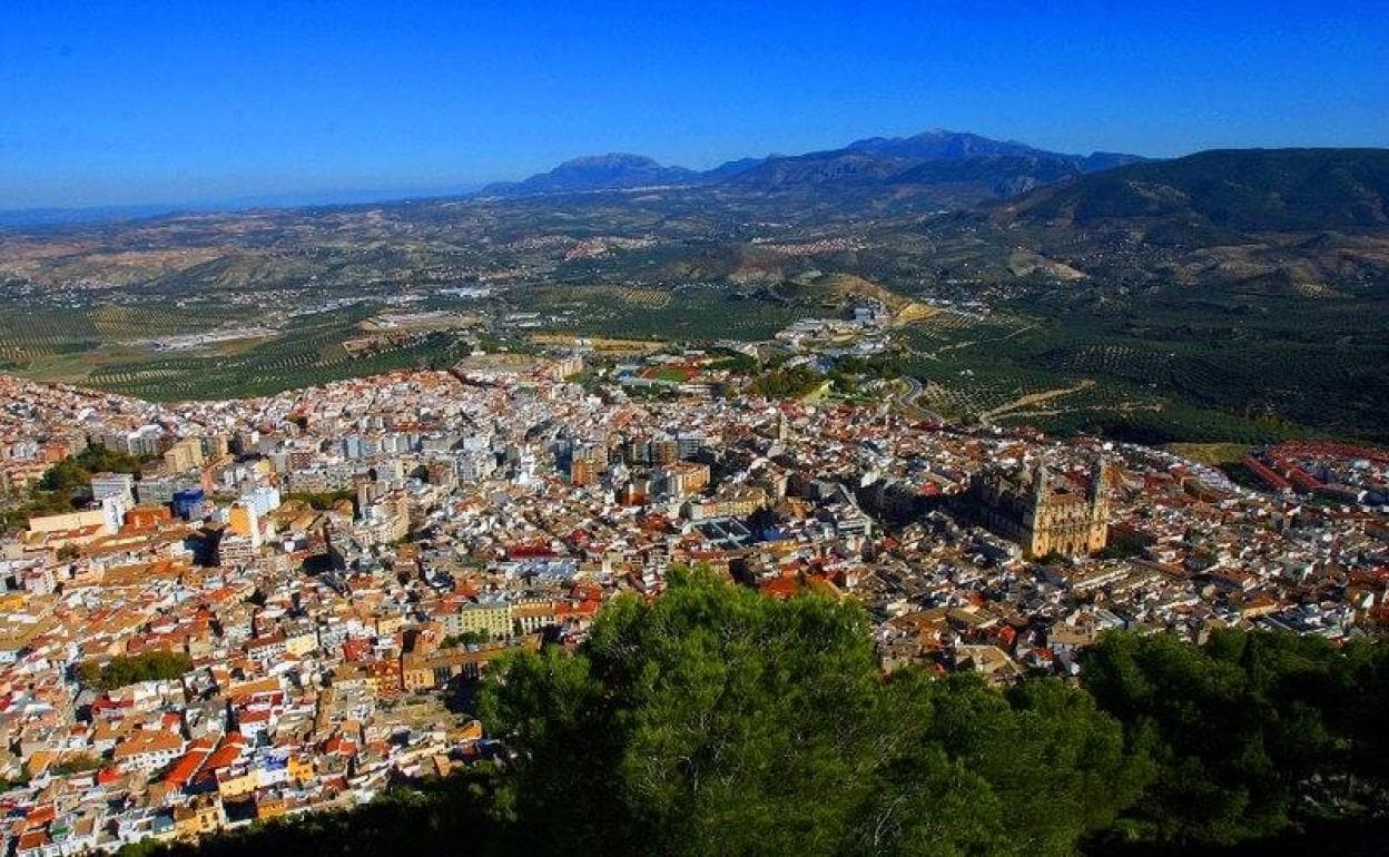 Vista panorámica de Jaén desde el Castillo de Santa Catalina. 