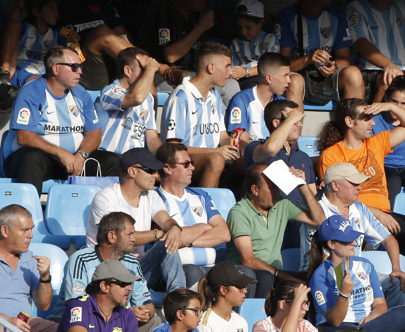 Los aficionados apoyan en La Rosaleda al equipo pese a que volvió a perder