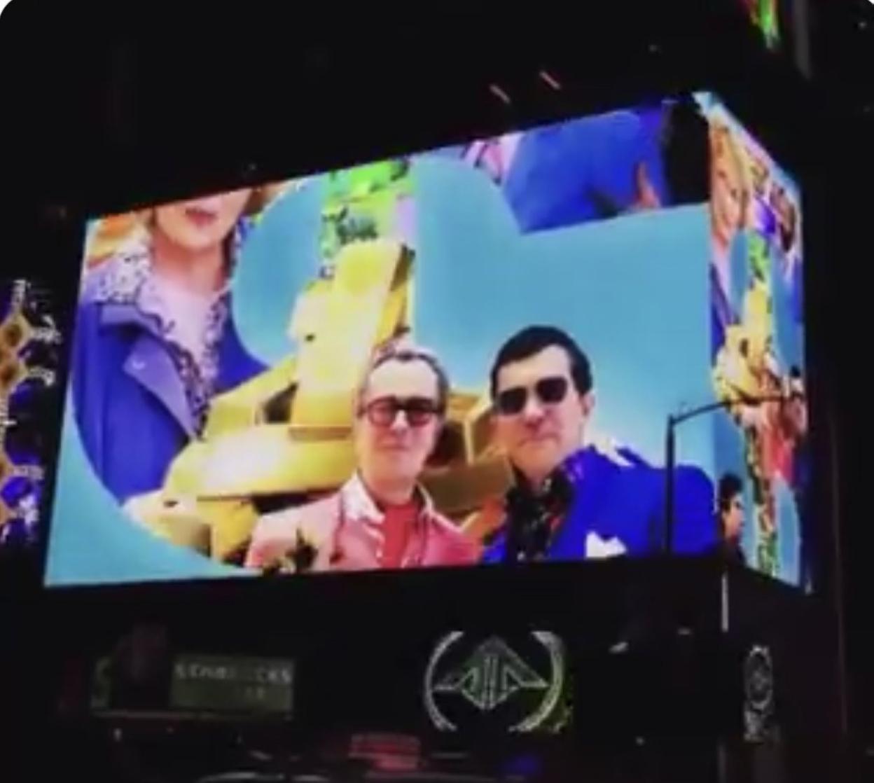 Anuncio de 'Los papeles de Panamá' en Times Square en Nueva York.