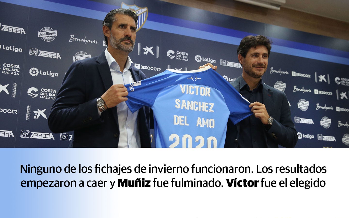 Resumen en imágenes del paso por el club blanquiazul del ya exdirector deportivo, José Luis Pérez Caminero. Fracasó en la misión de devolver al equipo a Primera y sus últimas semanas quedó al margen de las decisiones del club. Sin poder, y sin confianza del jeque, fue despedido tras la victoria del equipo ante el Deportivo.