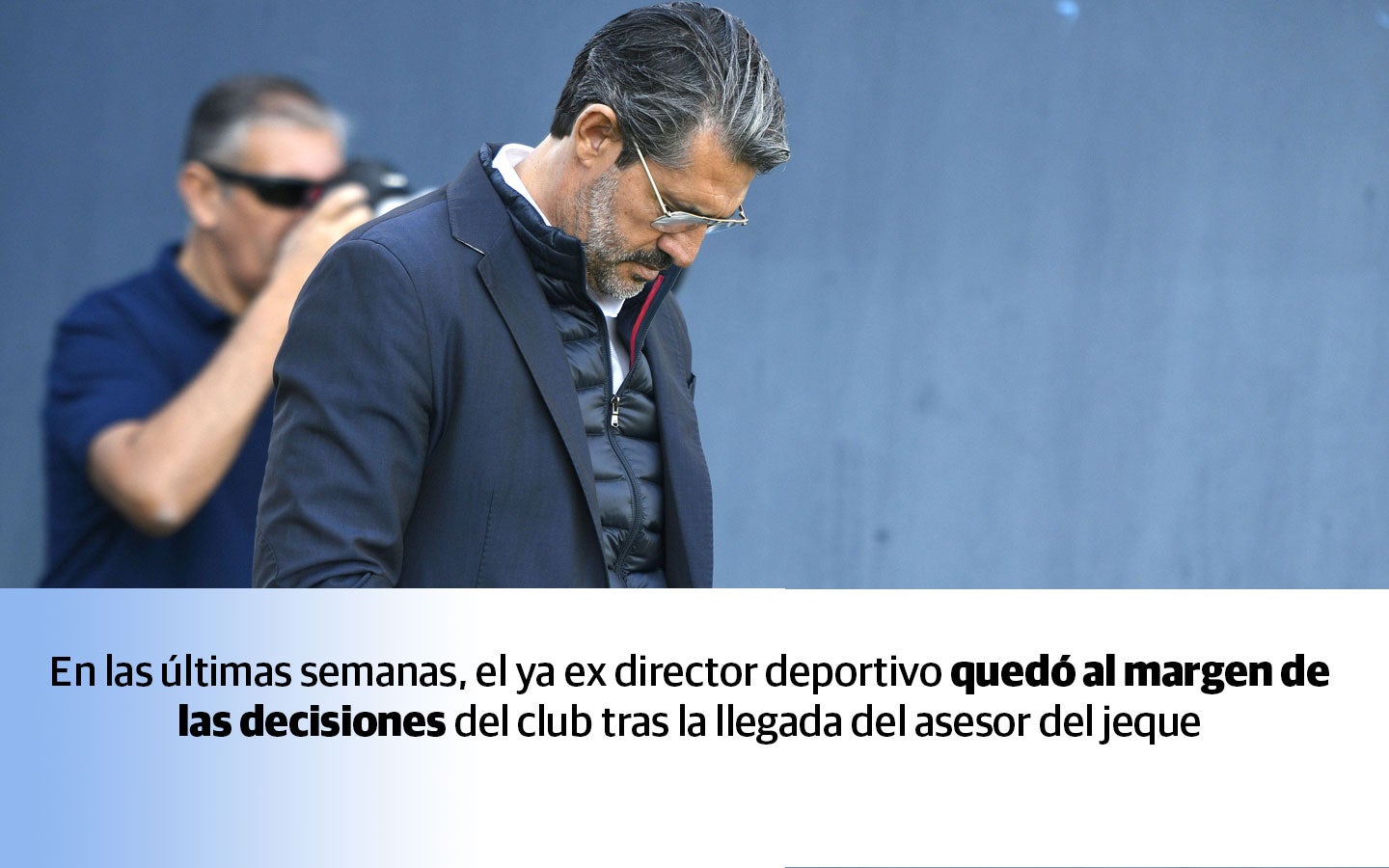 Resumen en imágenes del paso por el club blanquiazul del ya exdirector deportivo, José Luis Pérez Caminero. Fracasó en la misión de devolver al equipo a Primera y sus últimas semanas quedó al margen de las decisiones del club. Sin poder, y sin confianza del jeque, fue despedido tras la victoria del equipo ante el Deportivo.